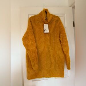NWT COS Mohair Yellow Turtleneck Sweater